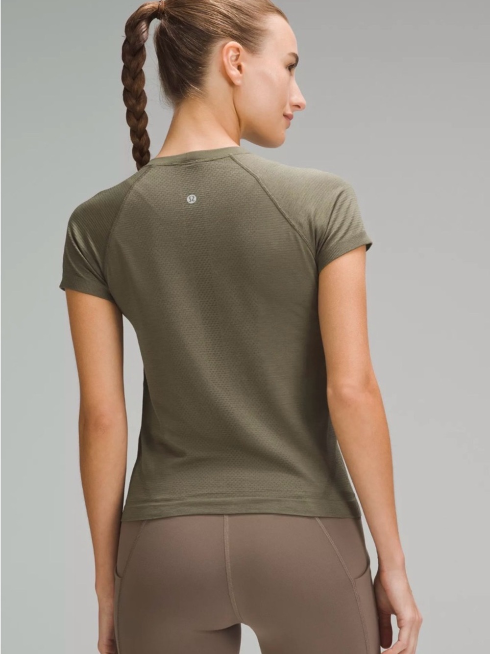 lululemon athletica Olive Green Short-Sleeve Tech Tee